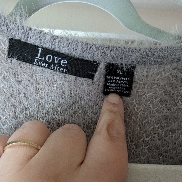 Fuzzy Plaid Cardigan Sweater from Love Ever After - Picture 4 of 8